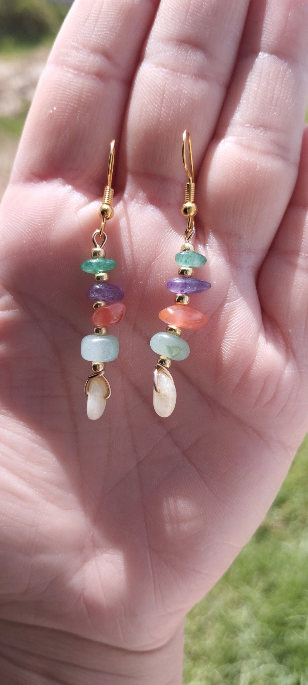 🧿🌈🧸Beautiful Natural Agate Earrings🧸🌈🧸 – photo 9